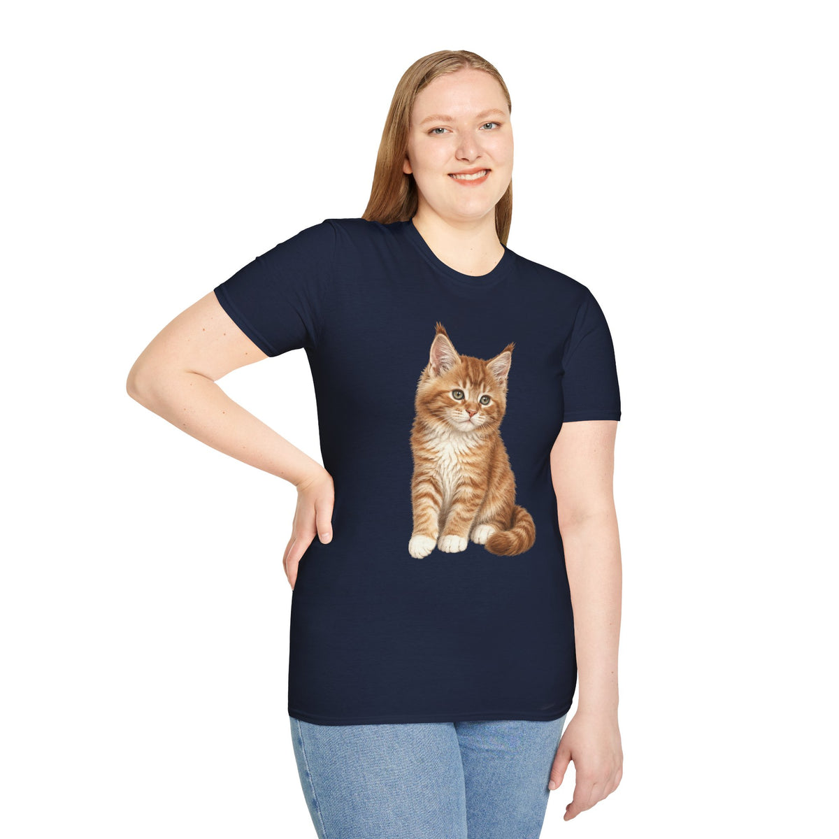 Sitting Orange Kitten T-Shirt