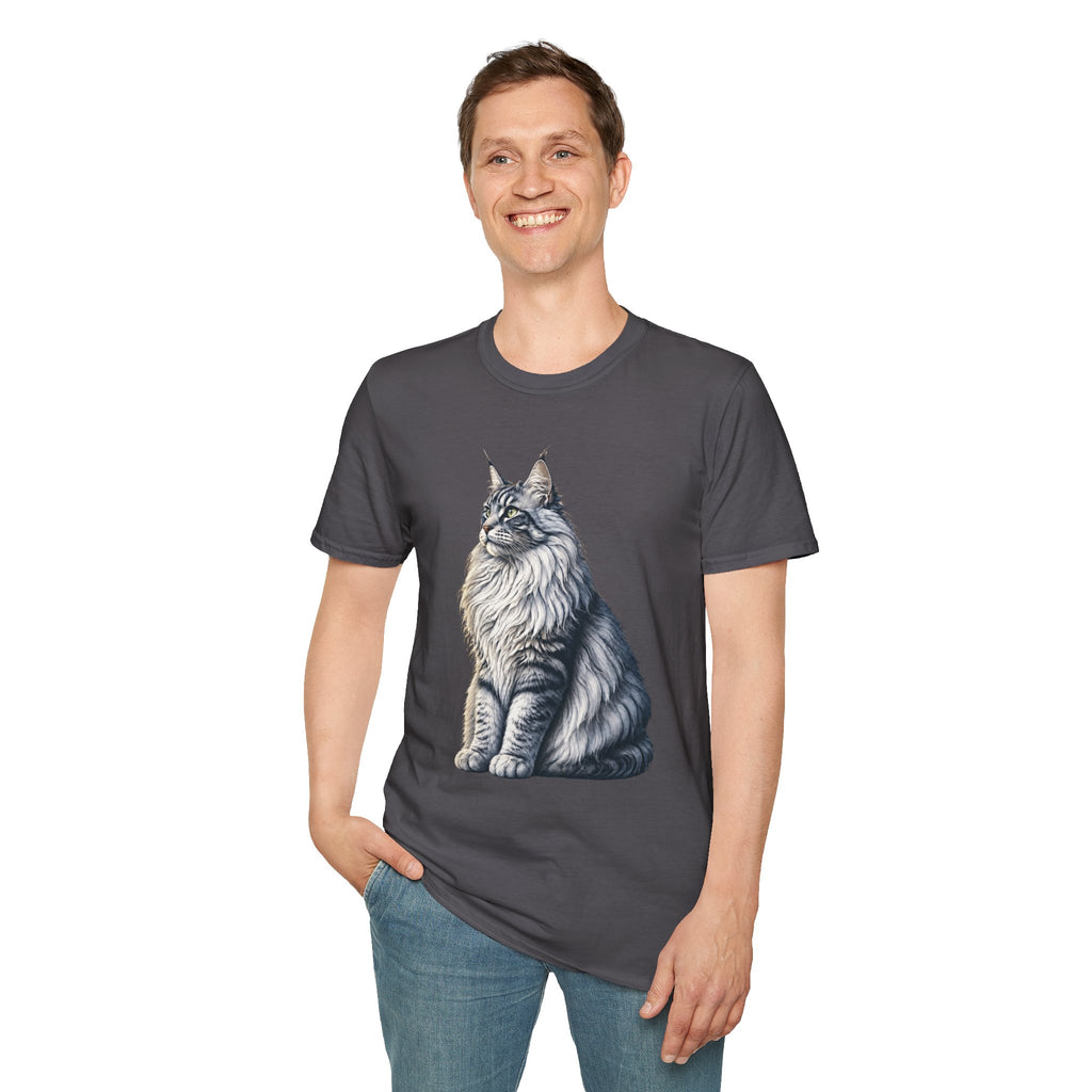 Grey White Sitting Coon T-Shirt