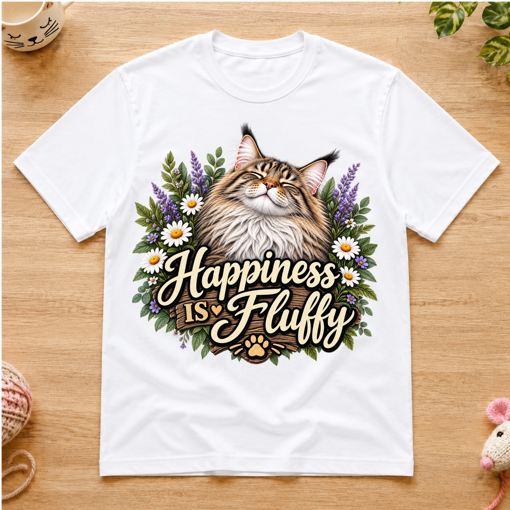 Happiness Is Fluffy T-Shirt