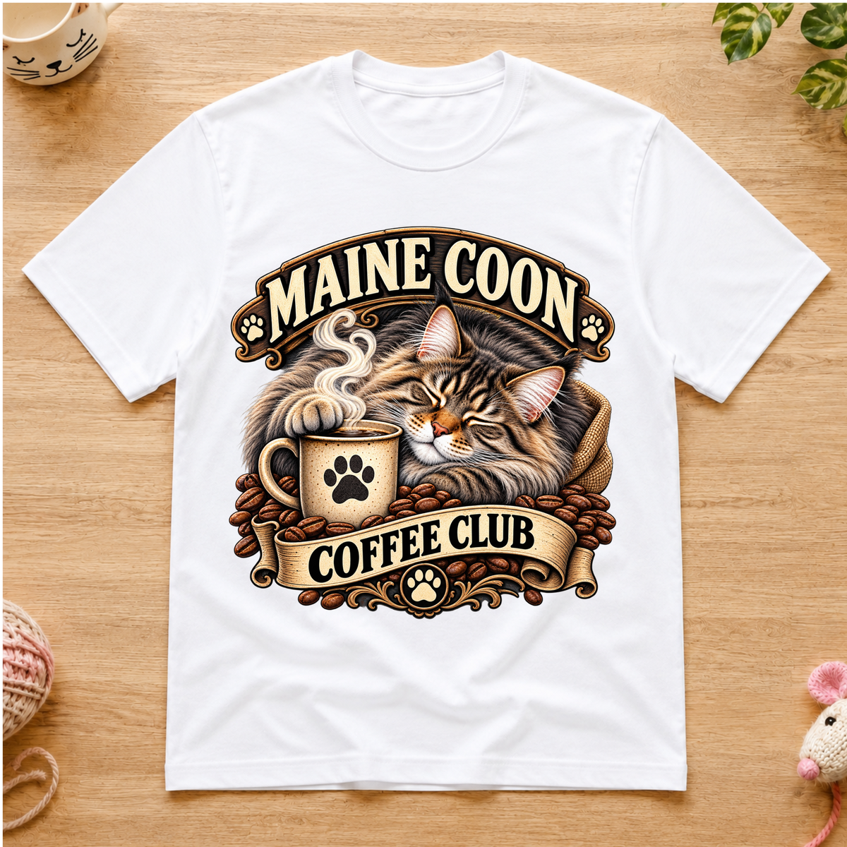 Maine Coon Coffee Club T-Shirt