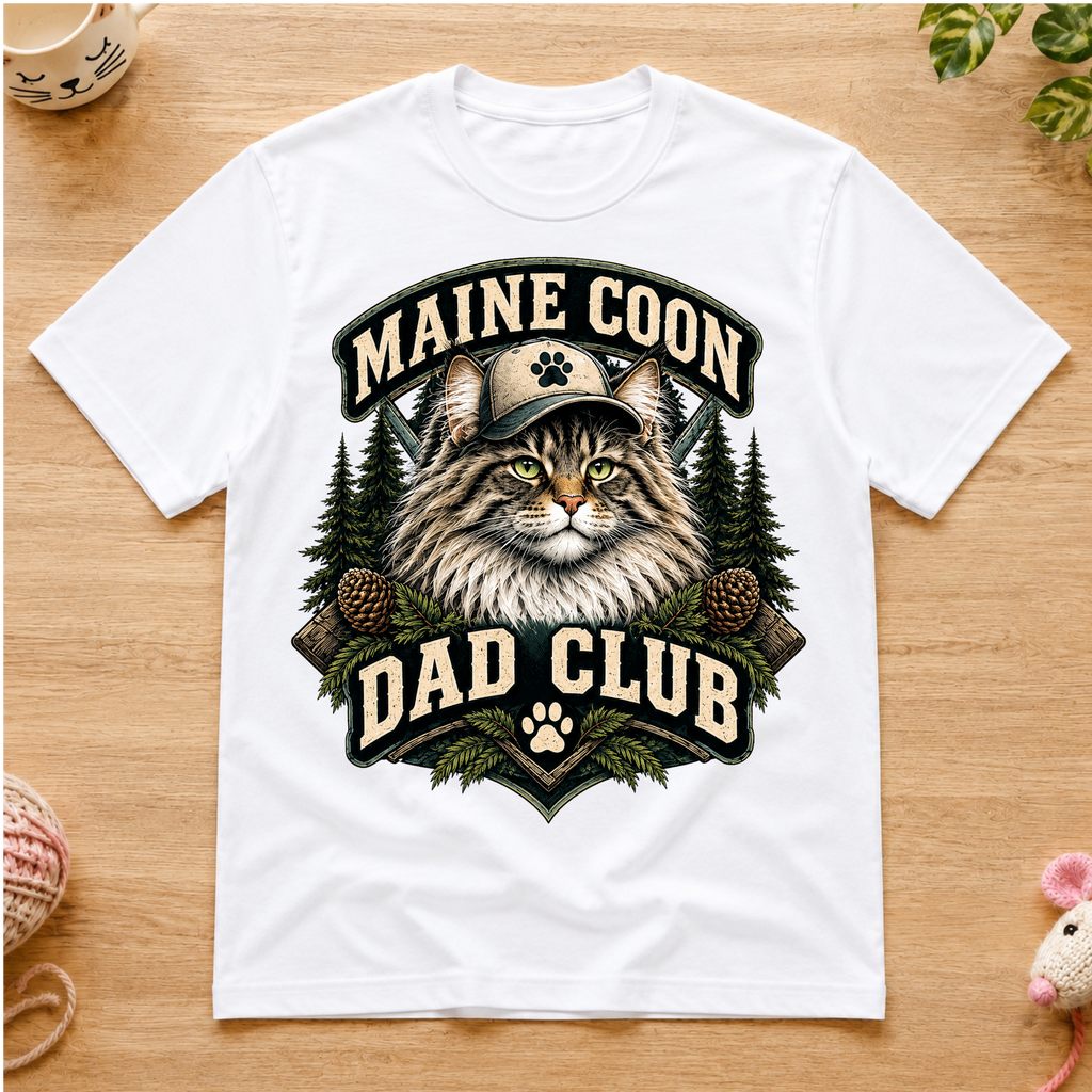 Maine Coon Dad Club T-Shirt