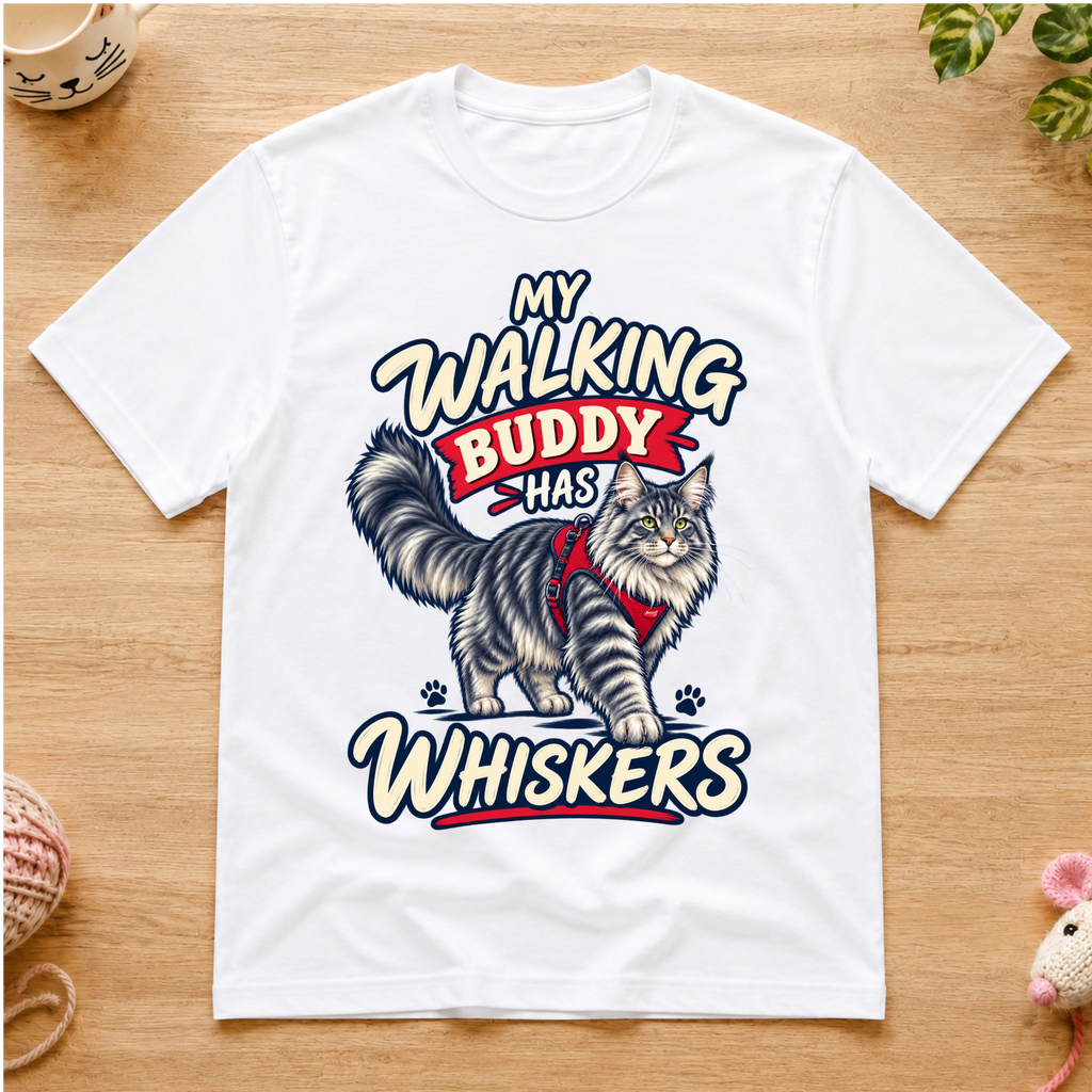 Walking Buddy Has Whiskers T-Shirt