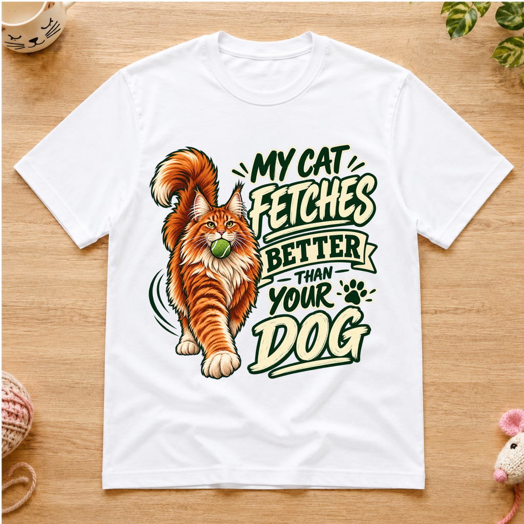 Cat Fetches Better T-Shirt