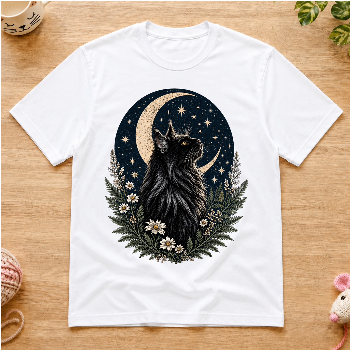 Crescent Moon Black Coon T-Shirt