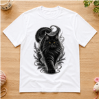 Black Swirl Tail Coon T-Shirt