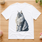 Grey White Sitting Coon T-Shirt