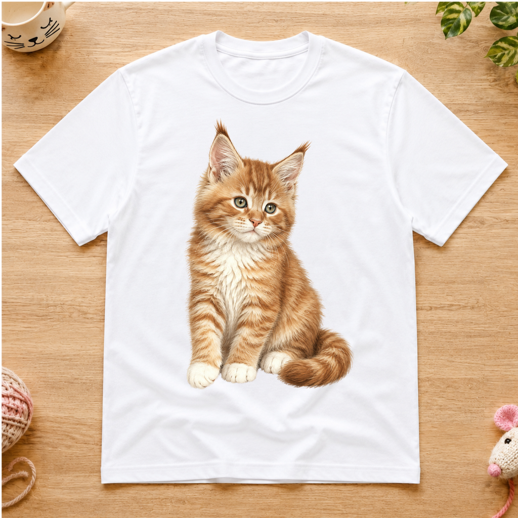 Sitting Orange Kitten T-Shirt