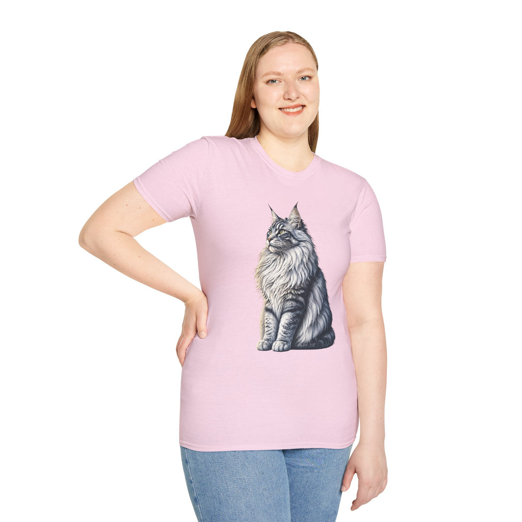 Grey White Sitting Coon T-Shirt