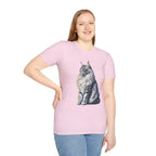 Grey White Sitting Coon T-Shirt