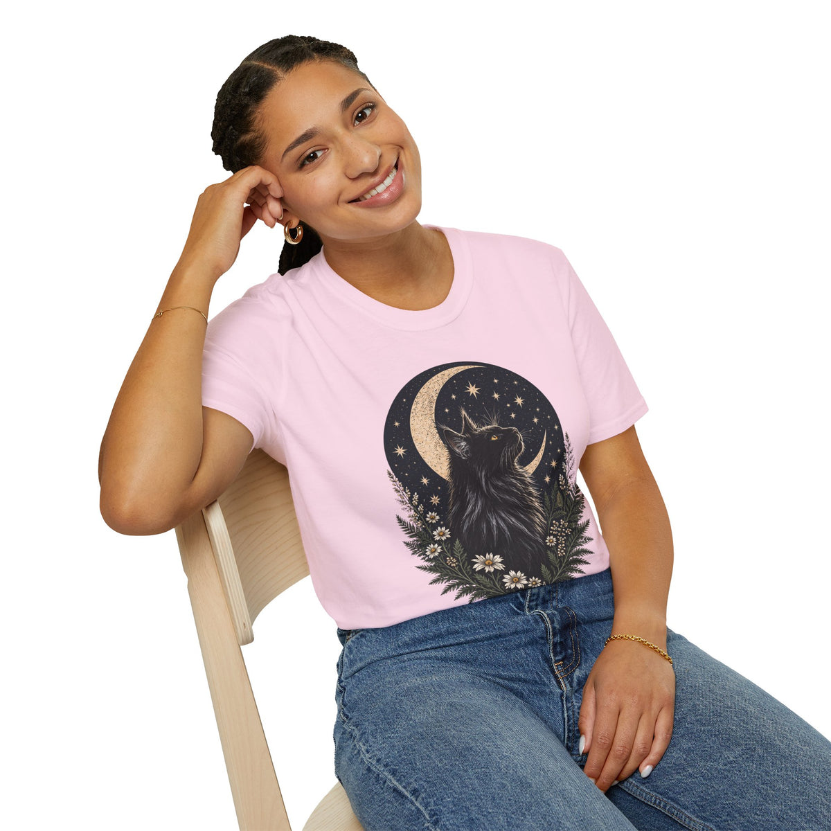 Crescent Moon Black Coon T-Shirt
