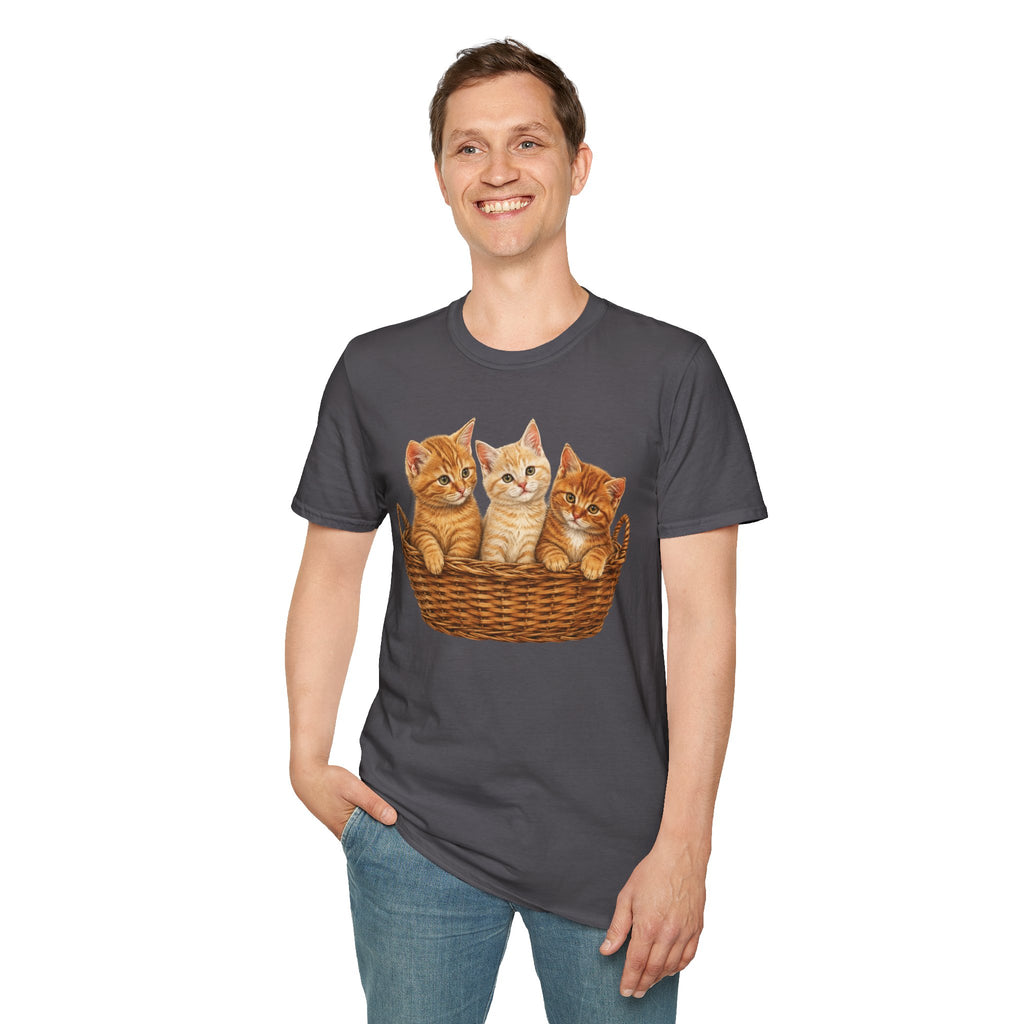 Orange Kittens Basket T-Shirt