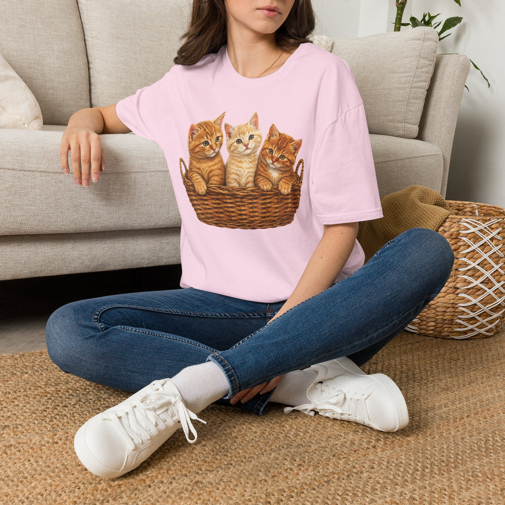 Orange Kittens Basket T-Shirt