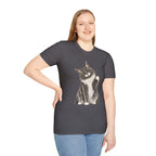 Grey White Sitting Coon T-Shirt