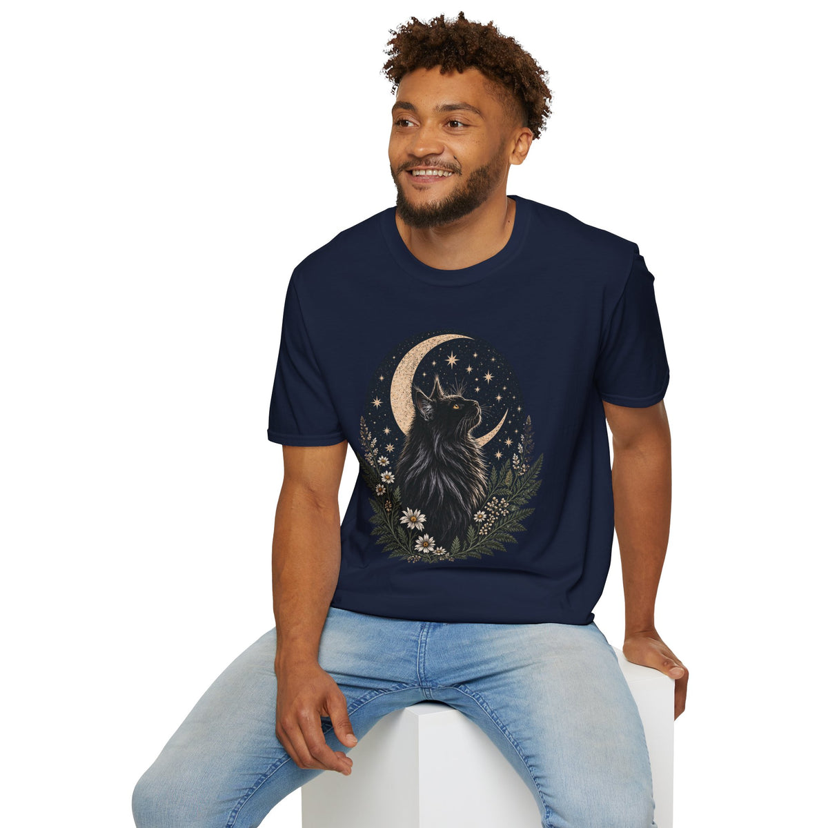 Crescent Moon Black Coon T-Shirt