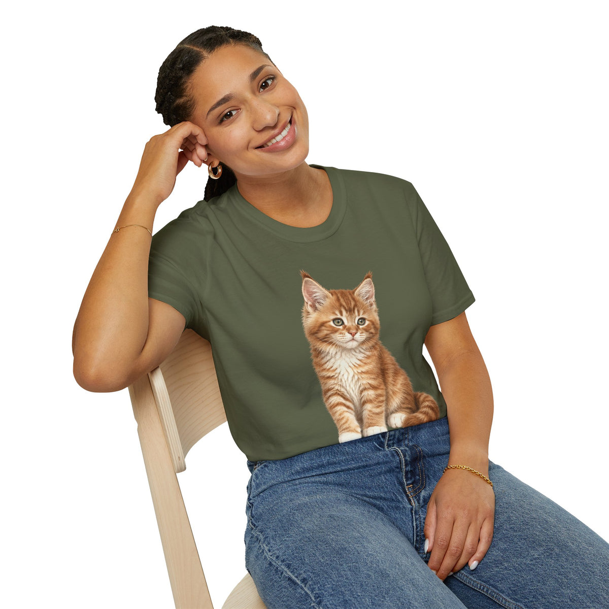 Sitting Orange Kitten T-Shirt